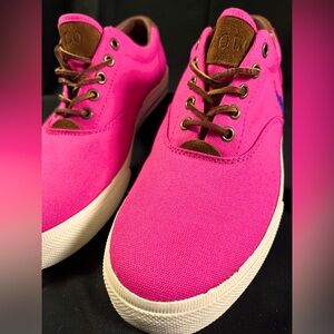 POLO RALPH LAUREN Vaughn Canvas Sneakers Pink Men’s Boat Shoes